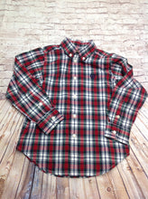 Chaps Red Print Plaid Top Size 6