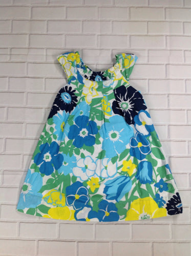 Cherokee Blue Print Floral Dress