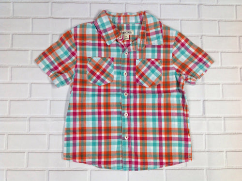 Cherokee Multi-Color Checkered Top
