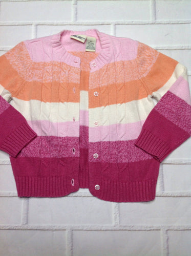 Cherokee Pink & Orange BUTTON UP Sweater