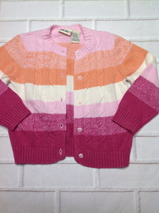 Cherokee Pink & Orange BUTTON UP Sweater