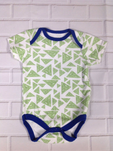 Chick Pea White & Green Onesie