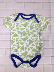 Chick Pea White & Green Onesie