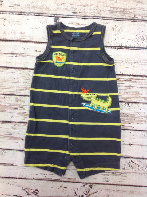 Child of Mine Gray & Yellow One Piece