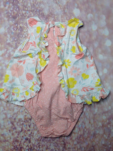 Child of Mine WHITE & PEACH One Piece