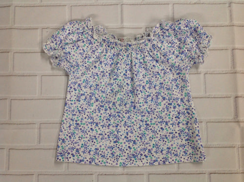 Children's Place White & Purple Top