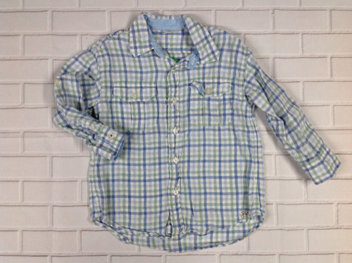 Crew Cuts Blue & Green Top