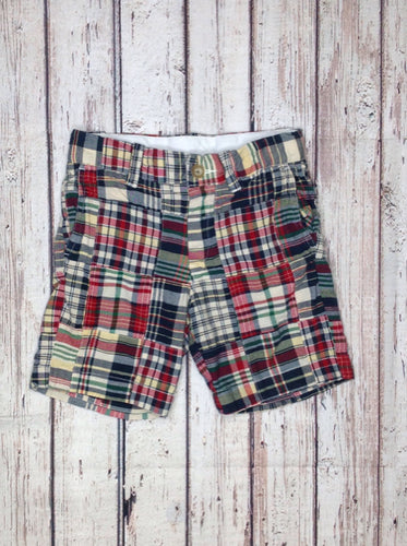 Crew Cuts Red & Blue Plaid Shorts