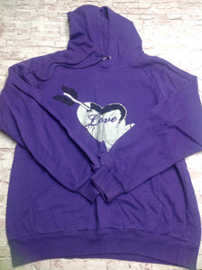 Derek Heart PURPLE & SILVER Top
