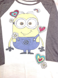 Despicable Me White & Gray Top