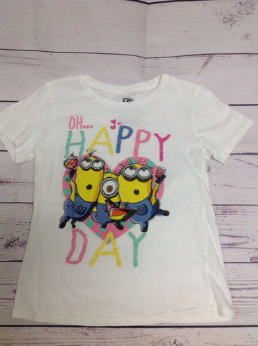 Despicable Me White Print Minions Top