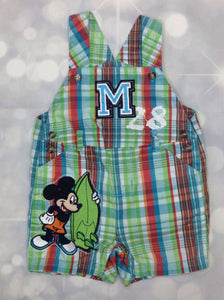Disney Multi-Color Shortalls