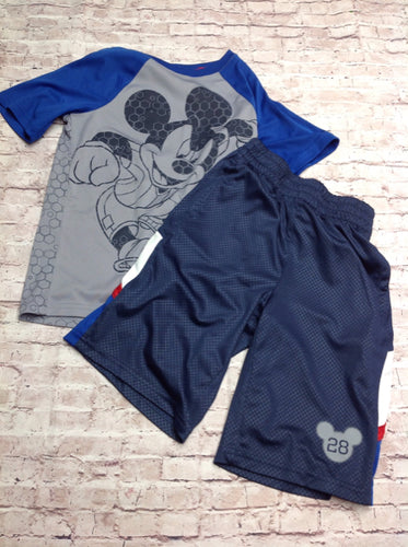 Disney Navy Print Mickey  Mouse 2 pc set