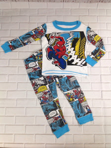 Disney Store Blue & White Spiderman Sleepwear