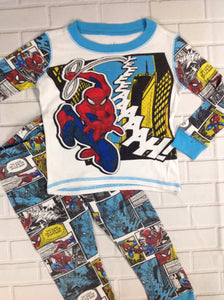 Disney Store Blue & White Spiderman Sleepwear