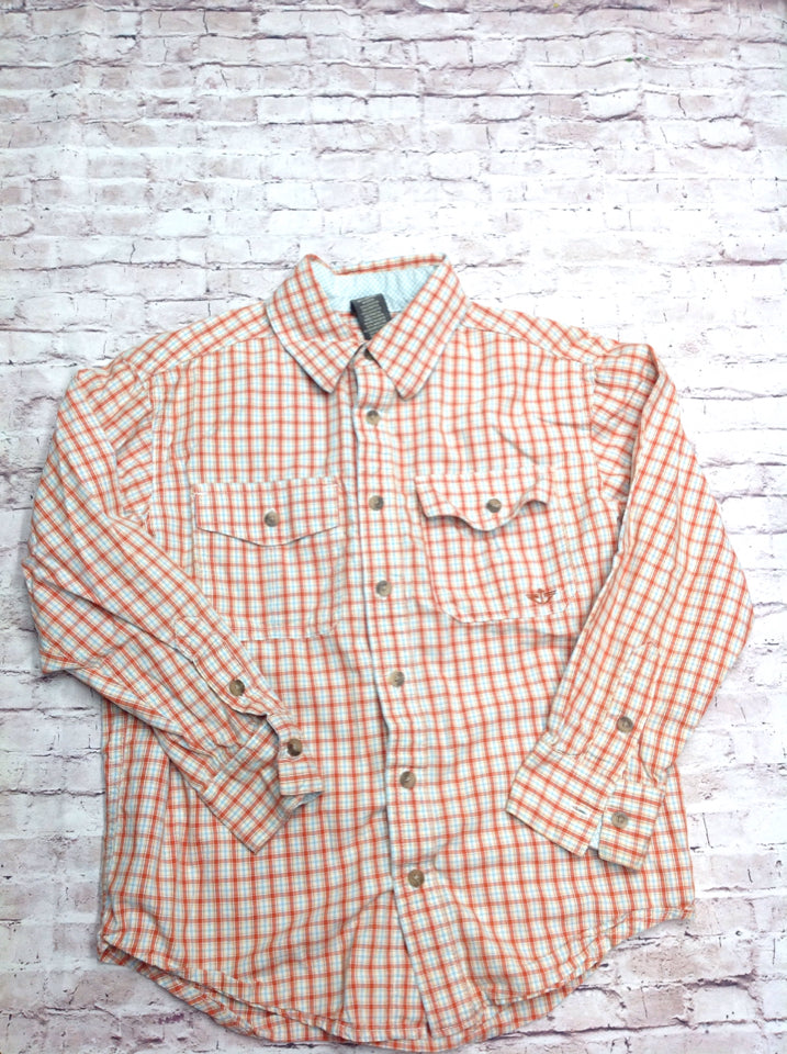 Dockers Orange & Blue Checkered Top