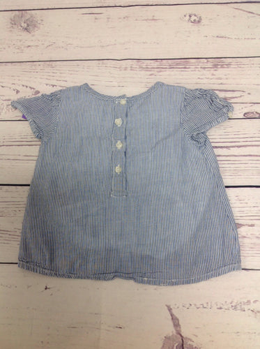 EARLY DAYS Blue & White Top