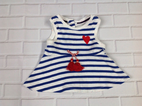 Elen Degeneres Blue & White Top