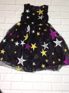 European Brand Black Star Print Dress