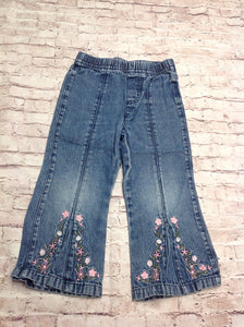 Faded Glory BLUE DENIM Flowers Jeans