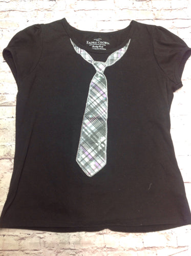 Faded Glory Black & Purple Top