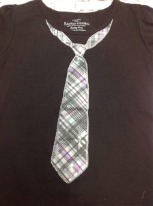 Faded Glory Black & Purple Top