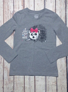 Faded Glory GRAY PRINT Top