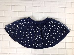 Faded Glory Navy Print Skirt