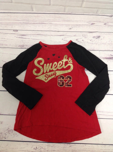 Faded Glory Red & Black Top