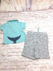 First Impressions AQUA AND GRAY 2 PC Outfit