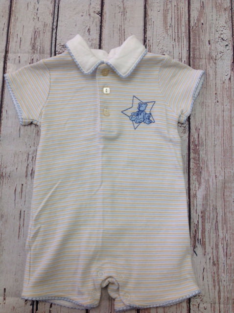 First Impressions Brown & Blue One Piece