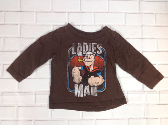 First Impressions Brown Print Top