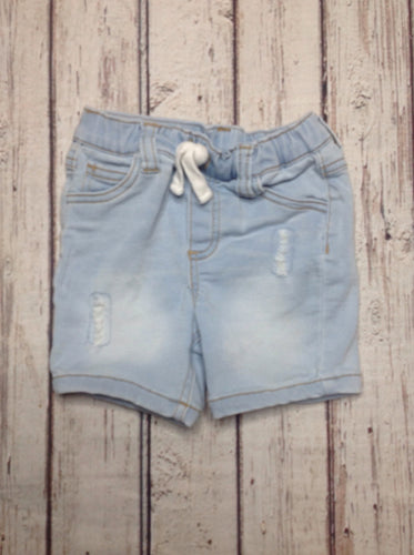 First Impressions Light Denim Distressed Shorts