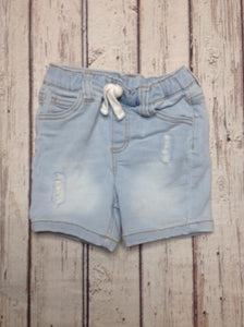 First Impressions Light Denim Distressed Shorts