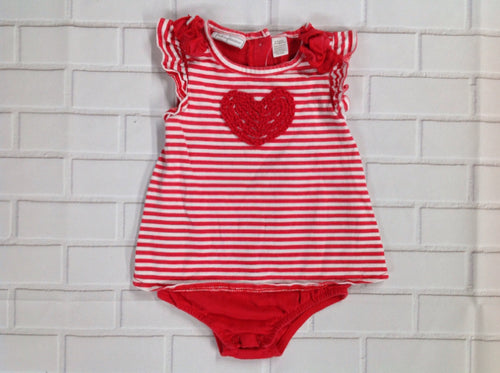 First Impressions Red & White One Piece