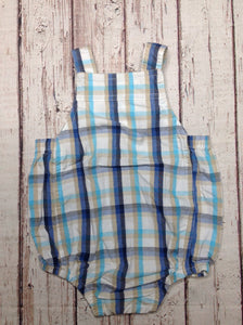 First Moments Baby Blue & Blue Shortalls