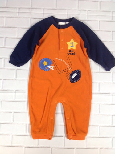 First Moments Orange & Blue One Piece
