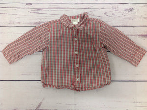 First Moments Red Print Top