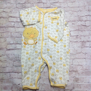First Moments Yellow & White One Piece