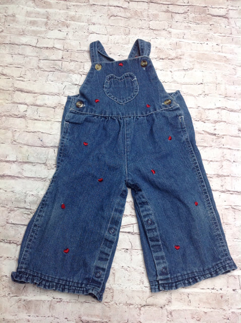 Fisher Price Blue & Red Overalls