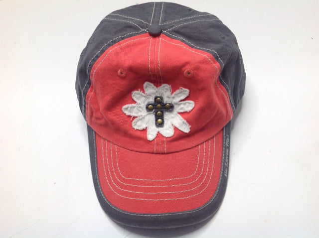 Flower/Cross Baseball Cap Hat