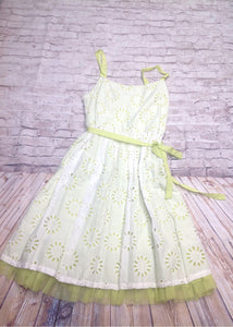 GAP KIDS Green & White Dress