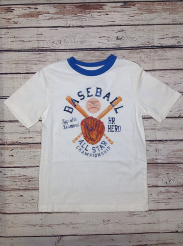 GAP KIDS White Print Baseball Top
