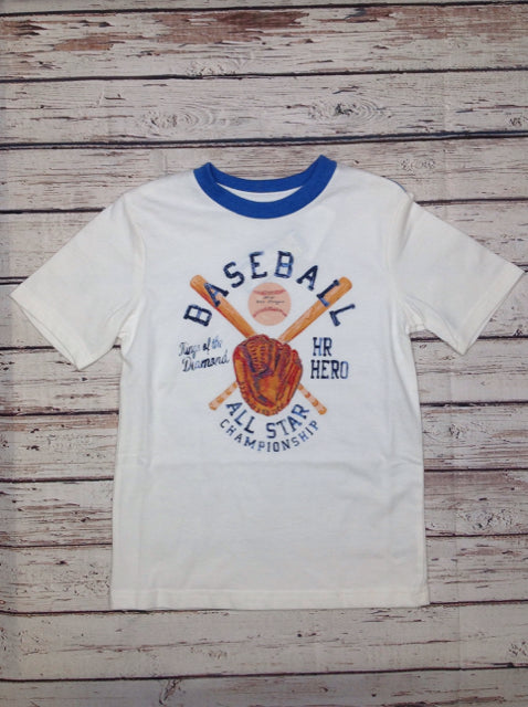 GAP KIDS White Print Baseball Top