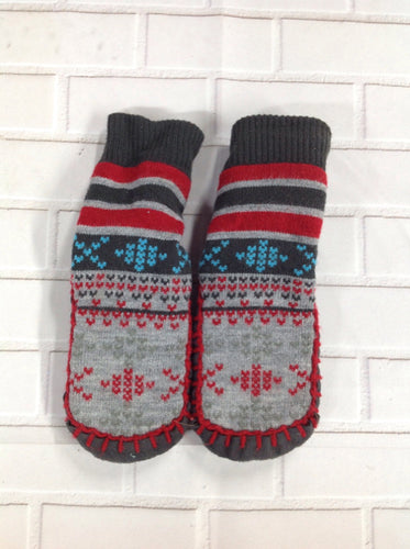 GRAY & RED Slippers