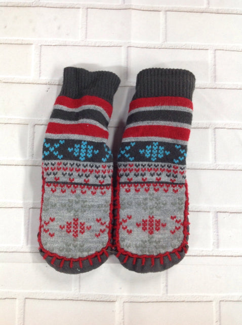 GRAY & RED Slippers