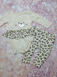 Garanimals BEIGE & BLACK 2 PC Outfit