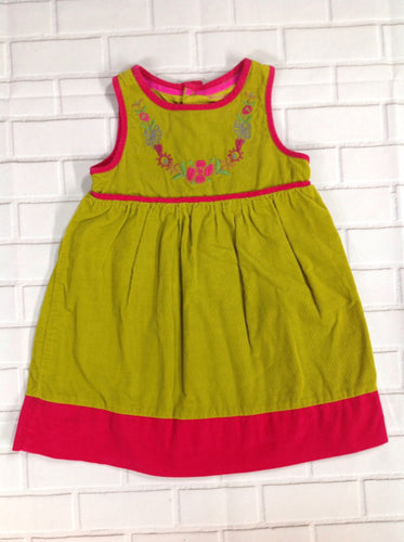 Genuine Kids Green & Pink Floral Dress