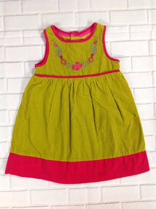 Genuine Kids Green & Pink Floral Dress
