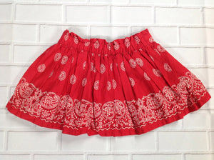 Genuine Kids Red & Beige Swirls Skirt